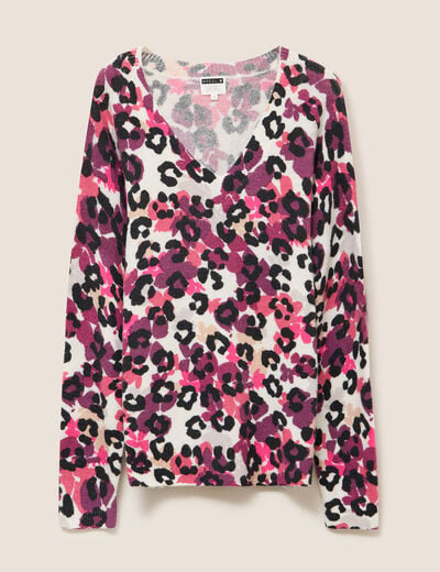Pull manches longues beige femme