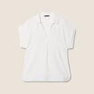 Blouse manches courtes ecru femme