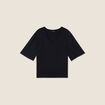Blouse manches 3/4 noir femme