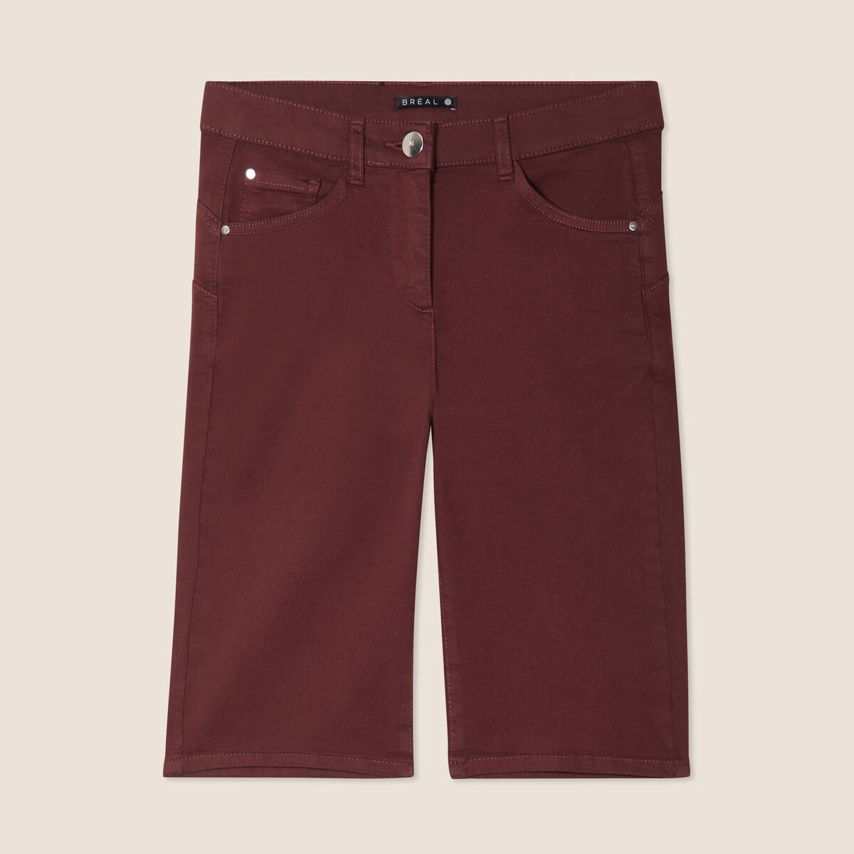 Bermuda magique Le L&eacute;ger bordeaux femme