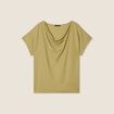 T-shirt manches courtes vert olive femme