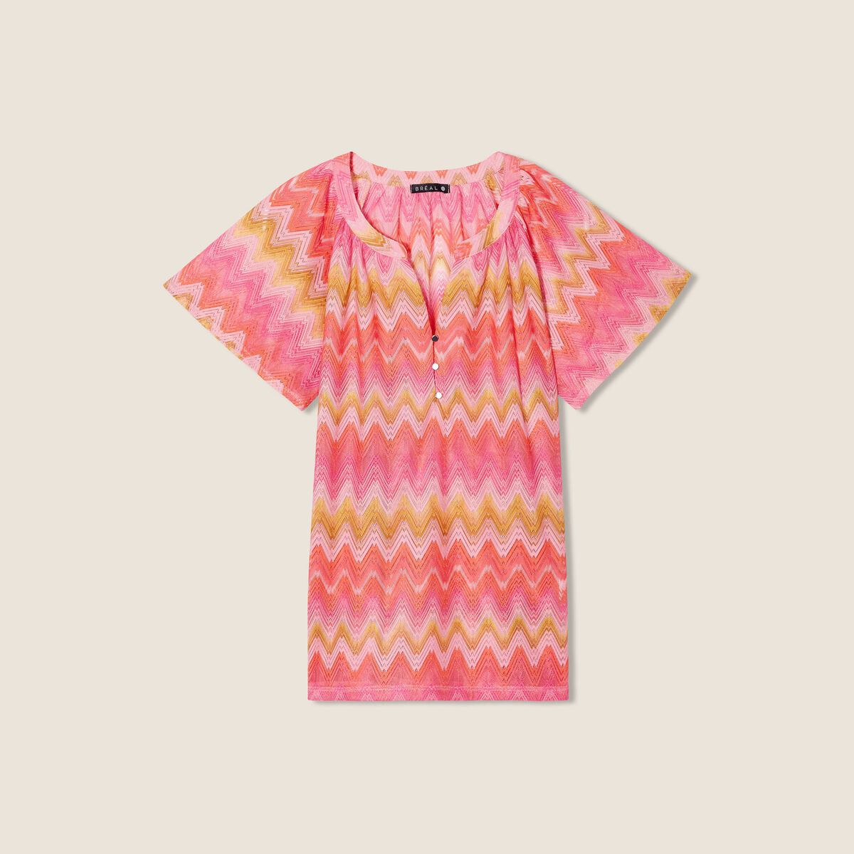 T-shirt manches courtes orange femme