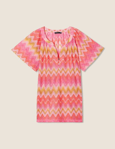 T-shirt manches courtes orange femme
