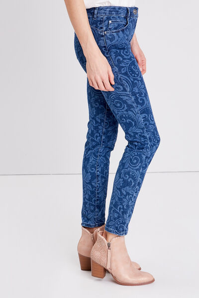 Jean ajusté denim stone femme