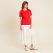 T-shirt manches courtes rouge femme