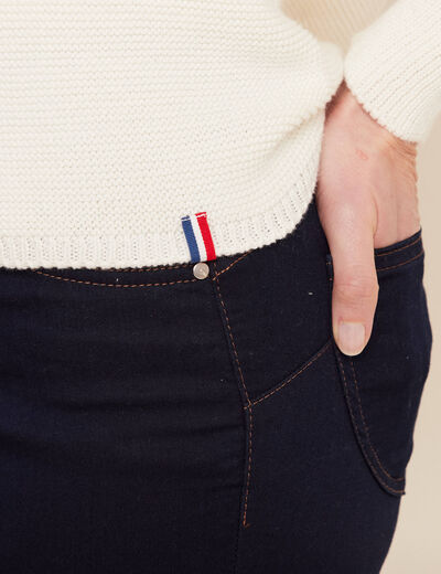 Pull confectionné en France ecru femme
