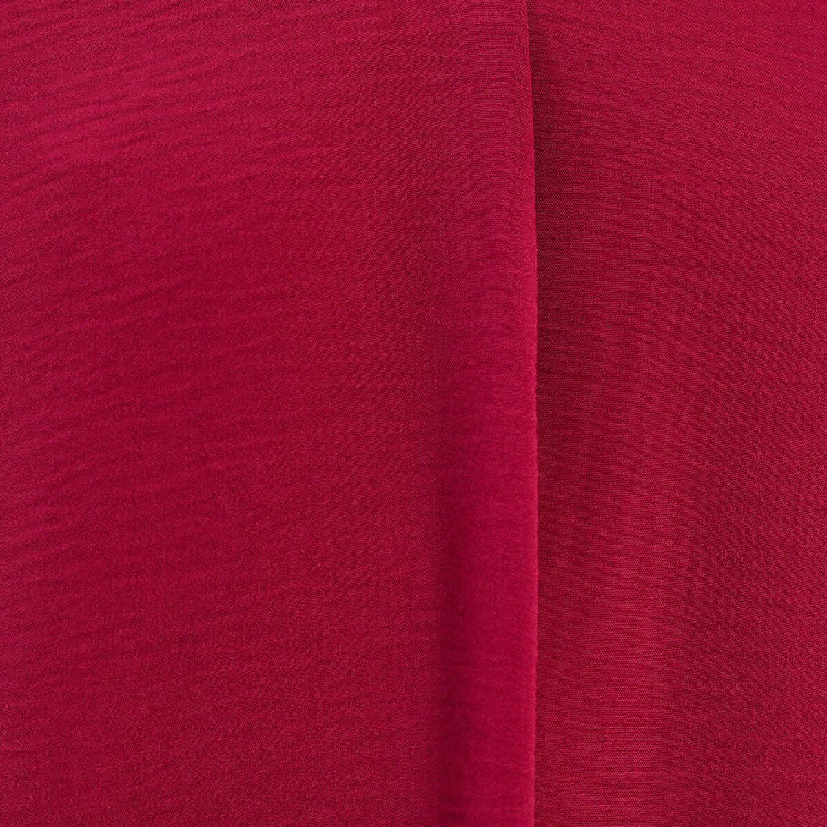 T-shirt bi-mati&egrave;re manches courtes rouge fonc&eacute; femme