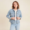 Blouson en jean denim baby bleu femme