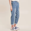 Jean coupe mom 7/8&egrave;me denim double stone femme