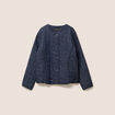 Doudoune doubl&eacute;e sans col denim brut femme
