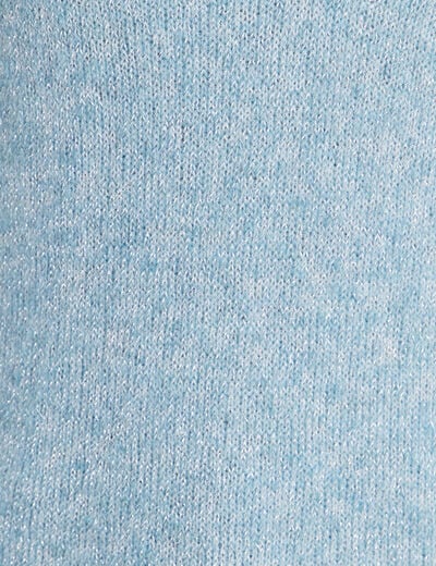 Pull col v bleu p&eacute;trole femme