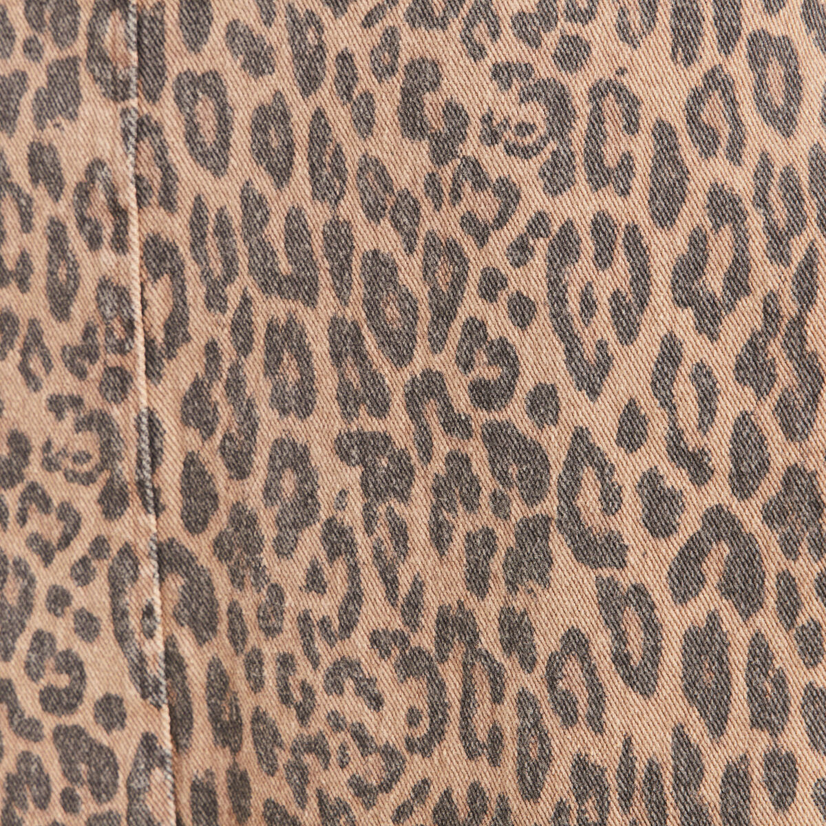 Robe courte droite imprim&eacute;e l&eacute;opard marron femme