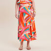 Jupe longue &eacute;vas&eacute;e multicolore femme