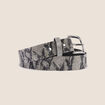 Ceinture large couleur argent femme