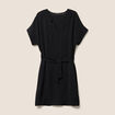 Robe fluide manches courtes noir femme