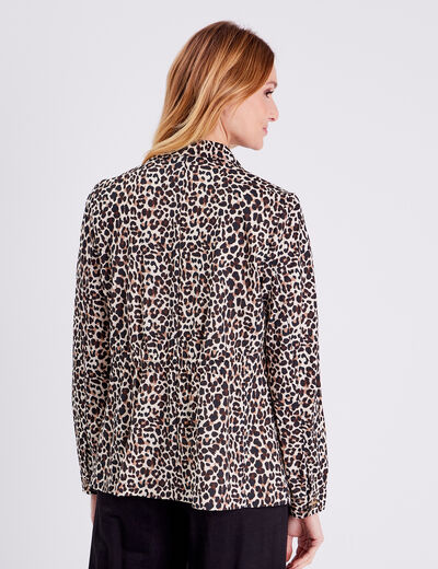 Veste boutonnée beige femme