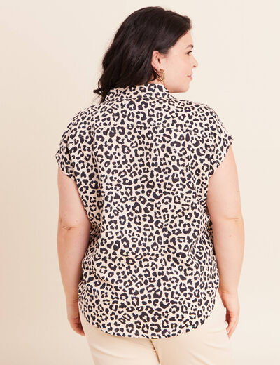 Chemise sans manches sable femme