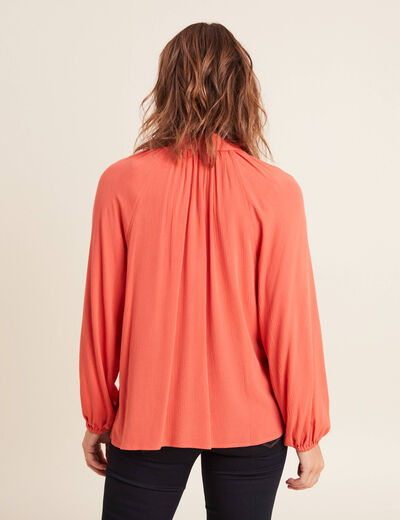 Chemise manches longues rouge foncé femme
