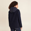 Caban doubl&eacute; avec capuche bleu marine femme