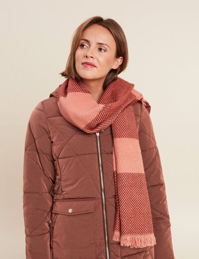 Écharpe vieux rose femme