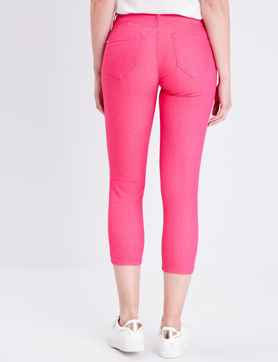 Pantacourt taille standard rose framboise femme