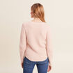 Pull manches longues vieux rose femme
