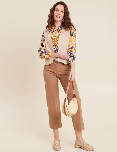 Gilet sans manches couleur or femme