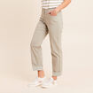 Pantalon coupe mom 7/8&egrave;me vert clair femme