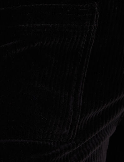 Pantalon paperbag velours noir femme