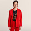 Veste city droite 1 bouton rouge femme