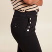 Pantalon coupe bootcut &agrave; pont noir femme