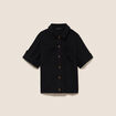 Chemise fluide manches courtes noir femme