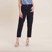 Pantalon flou ceinturé bleu foncé femme