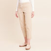 Jean coupe mom 7/8&egrave;me denim beige femme