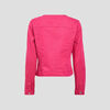 Veste droite reversible rose fushia femme