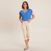 T-shirt manches courtes bleu femme