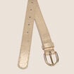 Ceinture fine iris&eacute;e couleur or femme
