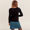 Pull manches longues noir femme