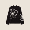 Pull manches longues noir femme