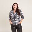 Chemise manches longues noir femme