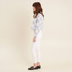 Pantalon léger taille standard 7/8ème blanc femme