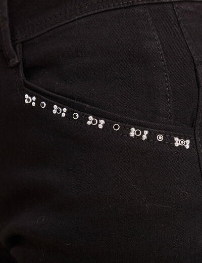 Jean bootcut taille basculée denim noir femme