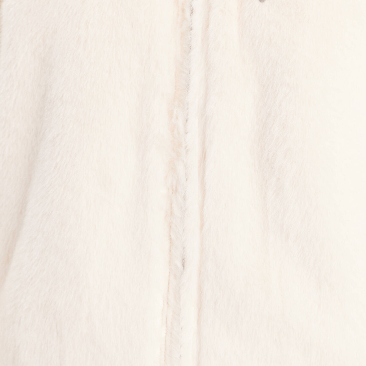 Parka r&eacute;versible courte &agrave; capuche ivoire femme