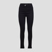 Pantalon léger taille haute long noir femme