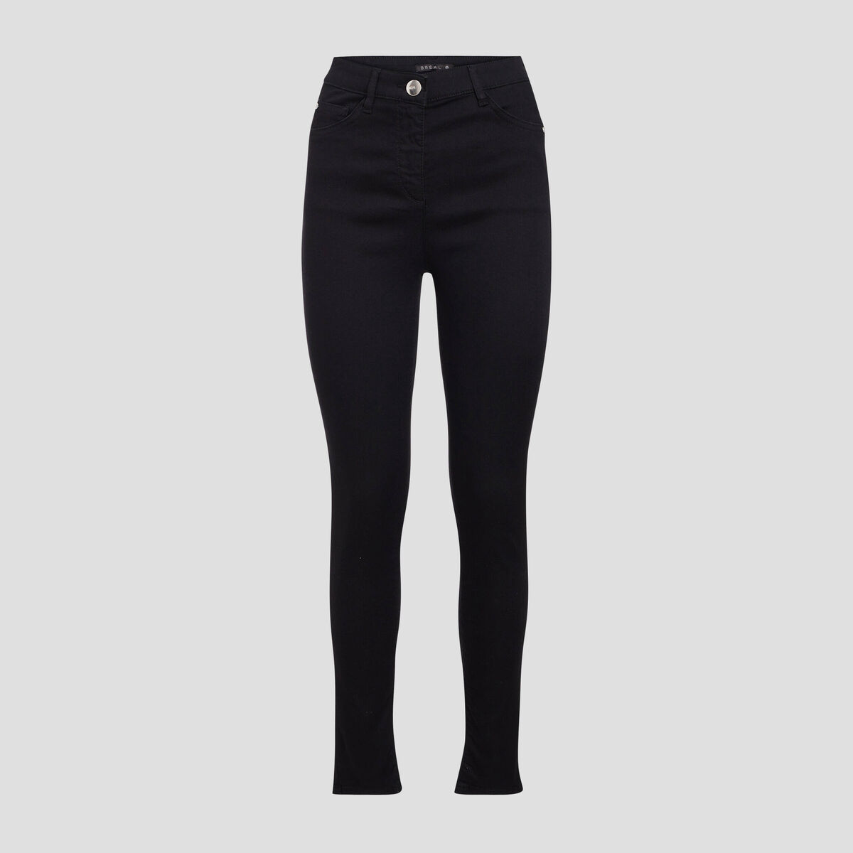 Pantalon léger taille haute long noir femme