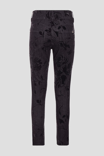 Jean ajusté taille standard denim gris femme