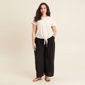 blouse manches courtes nouee ecru femme Blouse manches courtes nouée ecru femme