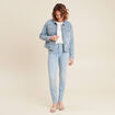 Blouson en jean denim baby bleu femme