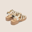 Sandales couleur or femme