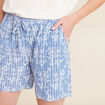Short large taille haute bleu clair femme